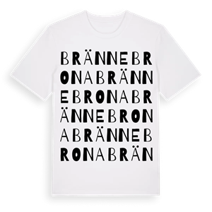 Brännebrona ordlek t-shirt – ekologisk bomull t-shirt från Pinshirt