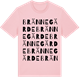 Pink Cotton t-shirt med Brännegärde ordlek t-shirt