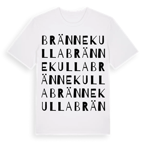 Brännekulla ordlek t-shirt – ekologisk bomull t-shirt från Pinshirt