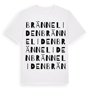 Bränneliden ordlek t-shirt – ekologisk bomull t-shirt från Pinshirt