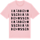 Pink Cotton t-shirt med Brännemossen ordlek t-shirt