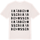 Vintage White t-shirt med Brännemossen ordlek t-shirt