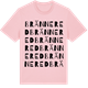 Pink Cotton t-shirt med Brännered ordlek t-shirt