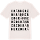 Vintage White t-shirt med Brännered ordlek t-shirt