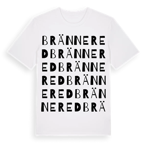 Brännered ordlek t-shirt – ekologisk bomull t-shirt från Pinshirt
