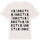 Vintage White t-shirt med Brännet ordlek t-shirt