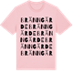 Pink Cotton t-shirt med Bränngärde ordlek t-shirt