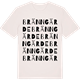 Vintage White t-shirt med Bränngärde ordlek t-shirt