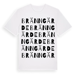 Bränngärde ordlek t-shirt – ekologisk bomull t-shirt från Pinshirt
