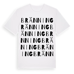 Bränning ordlek t-shirt – ekologisk bomull t-shirt från Pinshirt