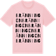 Pink Cotton t-shirt med Bränningen ordlek t-shirt