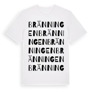 Bränningen ordlek t-shirt – ekologisk bomull t-shirt från Pinshirt