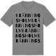 Mid Heather Gray t-shirt med Bränningsholm ordlek t-shirt