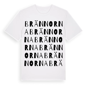 Brännorna ordlek t-shirt – ekologisk bomull t-shirt från Pinshirt