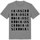 Mid Heather Gray t-shirt med Branseröd ordlek t-shirt
