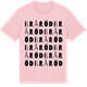 Pink Cotton t-shirt med Bråröd ordlek t-shirt