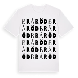 Bråröd ordlek t-shirt – ekologisk bomull t-shirt från Pinshirt