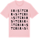 Pink Cotton t-shirt med Brasäter ordlek t-shirt