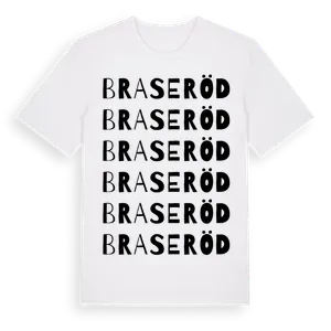 Braseröd ordlek t-shirt – ekologisk bomull t-shirt från Pinshirt