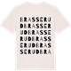 Vintage White t-shirt med Brasserud ordlek t-shirt