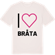 Vintage White t-shirt med Jag älskar Bråta t-shirt stort tryck