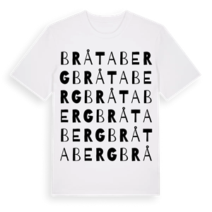 Bråtaberg ordlek t-shirt – ekologisk bomull t-shirt från Pinshirt