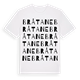White t-shirt med Bråtane ordlek t-shirt