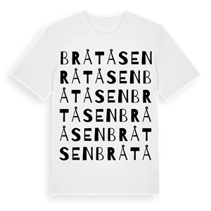 Bråtåsen ordlek t-shirt – ekologisk bomull t-shirt från Pinshirt