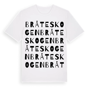 Bråteskogen ordlek t-shirt – ekologisk bomull t-shirt från Pinshirt