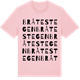 Pink Cotton t-shirt med Bråtestegen ordlek t-shirt