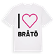 White t-shirt med Jag älskar Bråtö t-shirt stort tryck