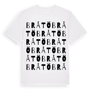 Bråtö ordlek t-shirt – ekologisk bomull t-shirt från Pinshirt