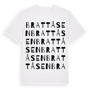 Brattåsen ordlek t-shirt – ekologisk bomull t-shirt från Pinshirt