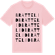 Pink Cotton t-shirt med Brattelid ordlek t-shirt