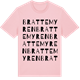 Pink Cotton t-shirt med Brattemyren ordlek t-shirt