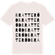 Vintage White t-shirt med Bratteröd ordlek t-shirt