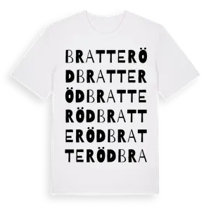 Bratteröd ordlek t-shirt – ekologisk bomull t-shirt från Pinshirt
