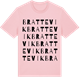 Pink Cotton t-shirt med Brattevik ordlek t-shirt