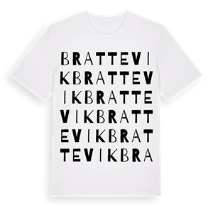 Brattevik ordlek t-shirt – ekologisk bomull t-shirt från Pinshirt