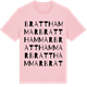 Pink Cotton t-shirt med Bratthammar ordlek t-shirt
