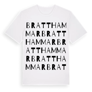 Bratthammar ordlek t-shirt – ekologisk bomull t-shirt från Pinshirt