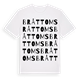 White t-shirt med Bråttoms ordlek t-shirt