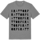 Mid Heather Gray t-shirt med Brattorp ordlek t-shirt