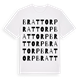 White t-shirt med Brattorp ordlek t-shirt