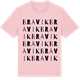 Pink Cotton t-shirt med Bravik ordlek t-shirt