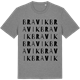 Mid Heather Gray t-shirt med Bravik ordlek t-shirt