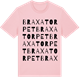 Pink Cotton t-shirt med Braxatorpet ordlek t-shirt