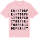 Pink Cotton t-shirt med Braxtorp ordlek t-shirt