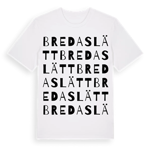 Bredaslätt ordlek t-shirt – ekologisk bomull t-shirt från Pinshirt