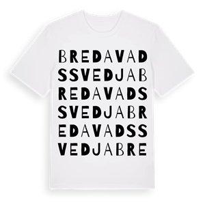 Bredavads svedja ordlek t-shirt – ekologisk bomull t-shirt från Pinshirt